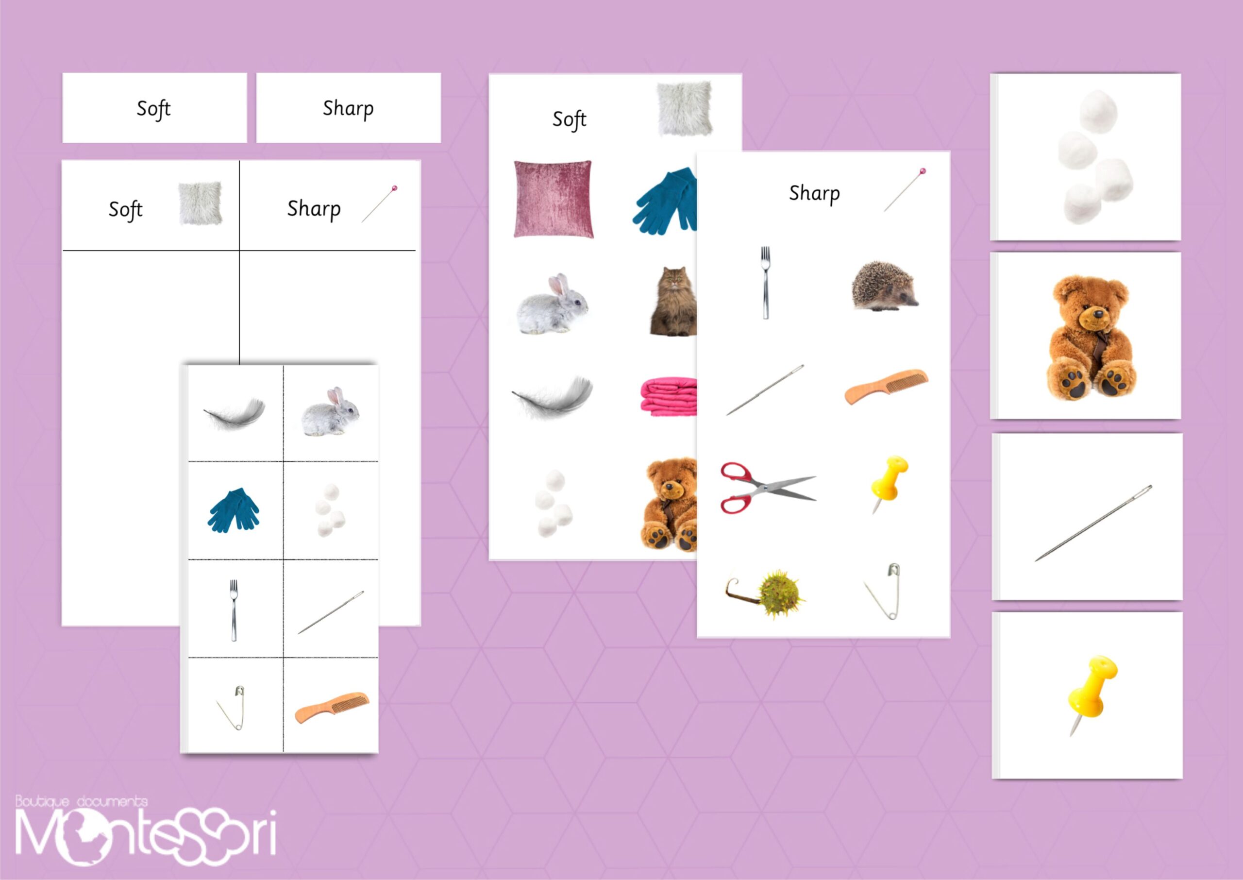 Soft & Sharp Sorting Cards